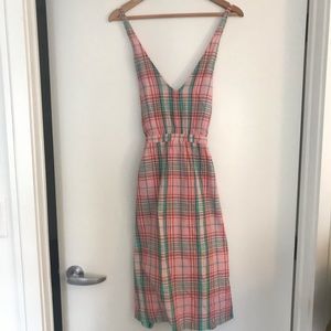 Jcrew crossback plaid dress with pockets!